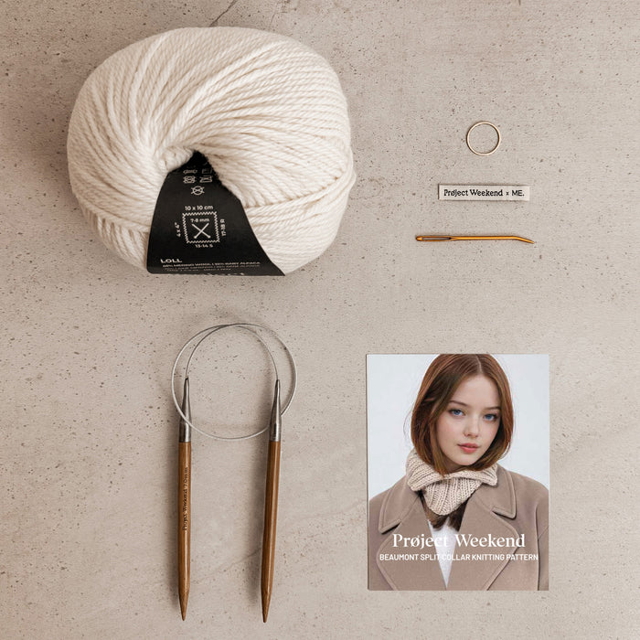 KNITTING KIT: BEAUMONT SPLIT COLLAR