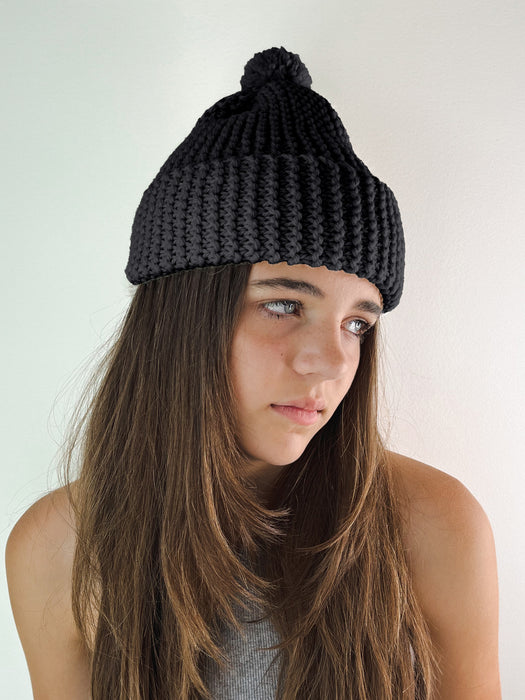 KNITTING KIT: CLASSIC POM BEANIE