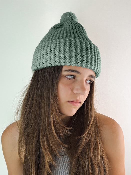 KNITTING KIT: CLASSIC POM BEANIE