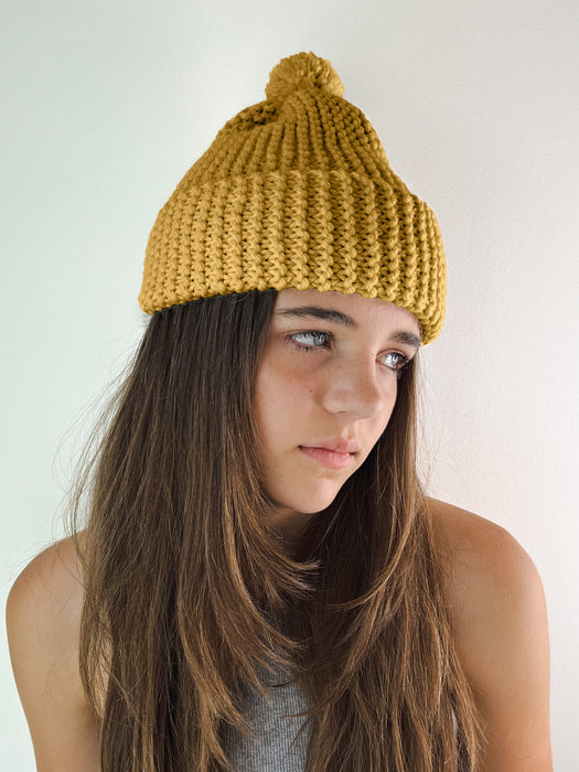 KNITTING KIT: CLASSIC POM BEANIE