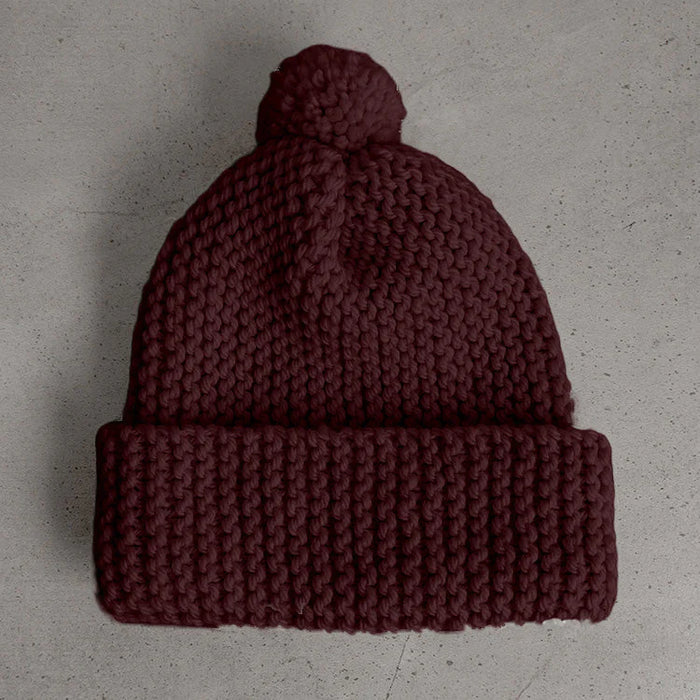 CLASSIC POM BEANIE KNITTING PATTERN