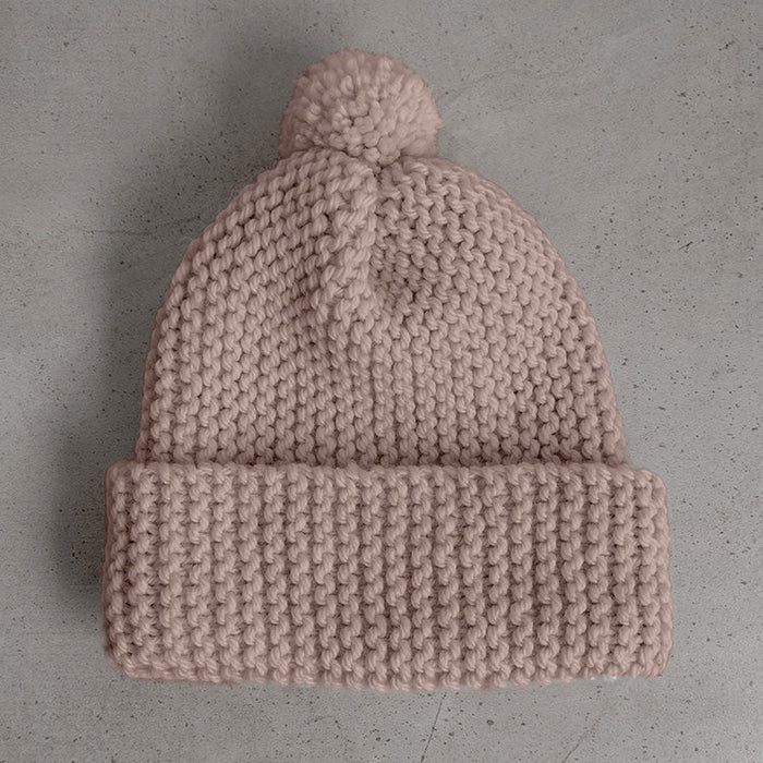 CLASSIC POM BEANIE KNITTING PATTERN