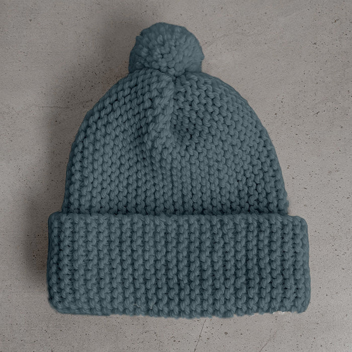 CLASSIC POM BEANIE KNITTING PATTERN