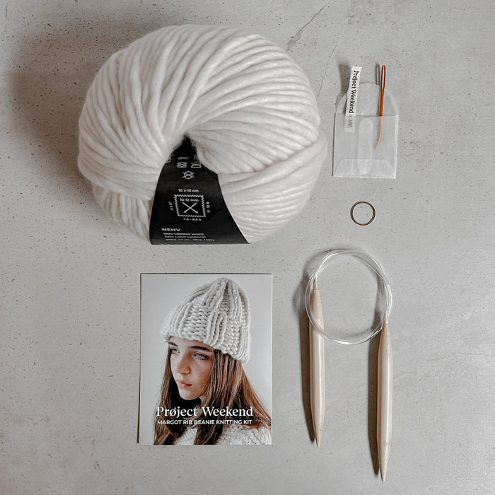 MARGOT RIB BEANIE KNITTING KIT