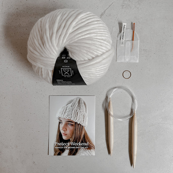 KNITTING KIT: MARGOT RIB BEANIE